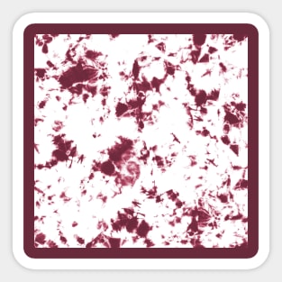 Red wine and white marble - Tie-Dye Shibori Texture Sticker